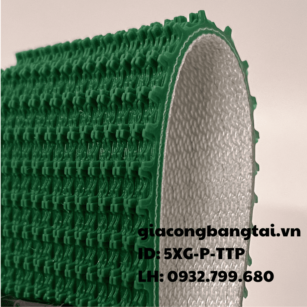 Băng tải PVC xanh gai thẳng 5 ly - Băng Tải Thành Thịnh Phát - Công Ty SX-TM Công Nghiệp Thành Thịnh Phát